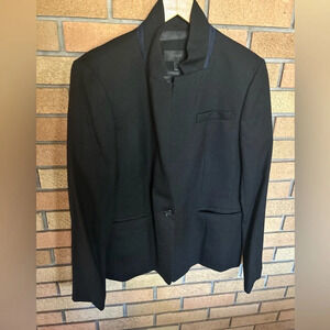 J. Crew Regent Wool Blend Black & Blue Blazer Button Jacket Women’s Size 16